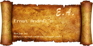 Ernst András névjegykártya