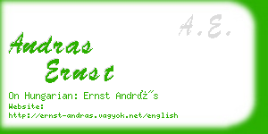 andras ernst business card